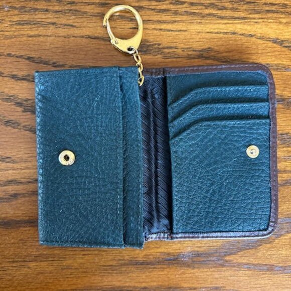 Leslie Fay Dark Green Wallet with Leather Trim-Vintage - Picture 5 of 6